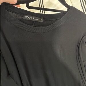 Black Long Sleeve Dress Tee